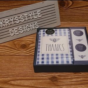 Rae Dunn THANKS Thank You Note Card Set
